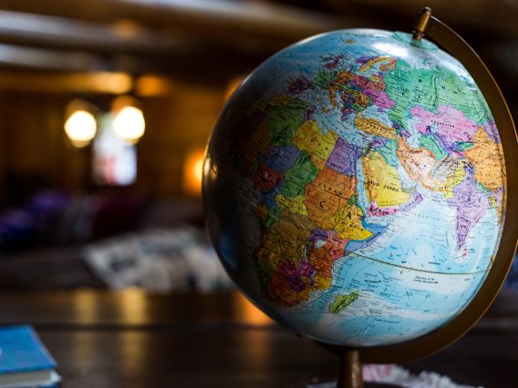 Globe on desk