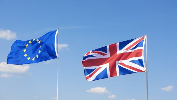 EU and UK flags